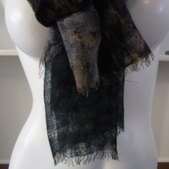 GAP LONG SHEER SILKY WOOL SCARF w/BONUS GIFT - Picture 10 of 15